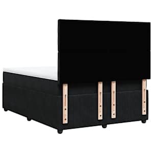 Box spring postel s matrací černá 140 x 190 cm samet - obrázek 6