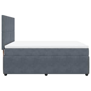 Box spring postel s matrací tmavě šedá 160x200 cm samet - obrázek 5