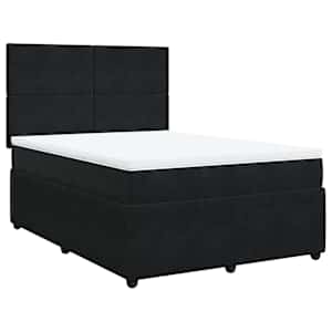 Box spring postel s matrací černá 160x200 cm samet - obrázek 2