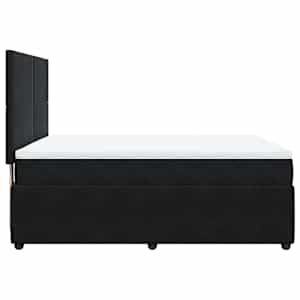 Box spring postel s matrací černá 160x200 cm samet - obrázek 5