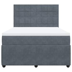 Box spring postel s matrací tmavě šedá 160x200 cm samet - obrázek 4