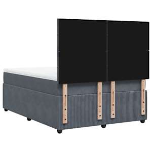 Box spring postel s matrací tmavě šedá 160x200 cm samet - obrázek 6