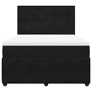 Box spring postel s matrací černá 160x200 cm samet - obrázek 4