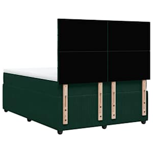Box spring postel s matrací tmavě zelená 160x200 cm samet - obrázek 6