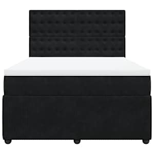 Box spring postel s matrací černá 160x200 cm samet - obrázek 4