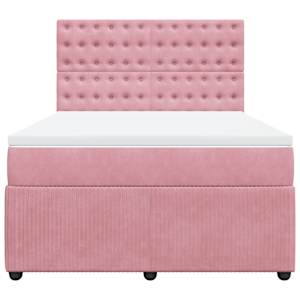 Box spring postel s matrací růžová 160x200 cm samet - obrázek 4