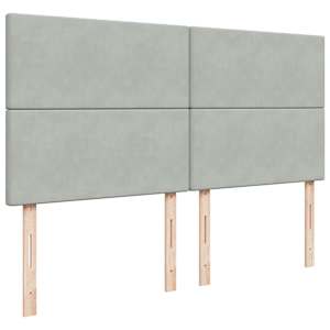 Box spring postel s matrací světle šedá 180x200 cm samet - obrázek 7