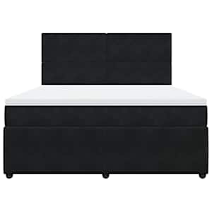 Box spring postel s matrací černá 180x200 cm samet - obrázek 4