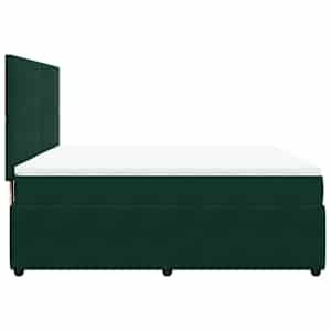 Box spring postel s matrací tmavě zelená 180x200 cm samet - obrázek 5