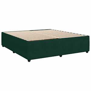 Box spring postel s matrací tmavě zelená 180x200 cm samet - obrázek 8