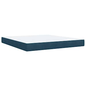 Box spring postel s matrací tmavě modrá 180x200 cm samet - obrázek 10