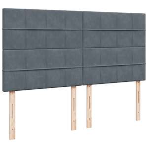Box spring postel s matrací tmavě šedá 180x200 cm samet - obrázek 7