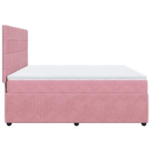 Box spring postel s matrací růžová 180x200 cm samet - obrázek 5
