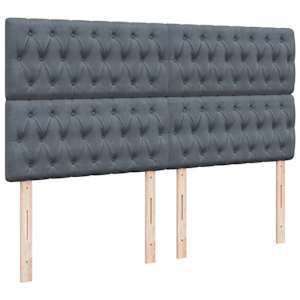 Box spring postel s matrací tmavě šedá 180x200 cm samet - obrázek 7