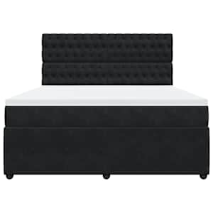Box spring postel s matrací černá 180x200 cm samet - obrázek 4