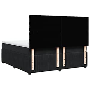 Box spring postel s matrací černá 180x200 cm samet - obrázek 6