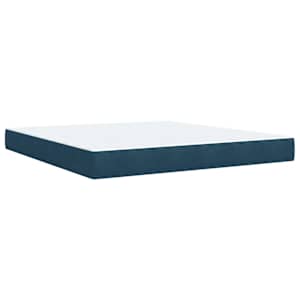 Box spring postel s matrací tmavě modrá 180x200 cm samet - obrázek 10