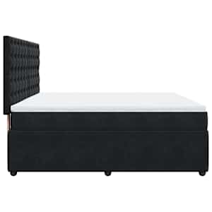 Box spring postel s matrací černá 180x200 cm samet - obrázek 5