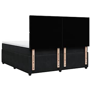 Box spring postel s matrací černá 180x200 cm samet - obrázek 6