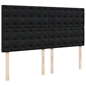 Box spring postel s matrací černá 180x200 cm samet - obrázek 7