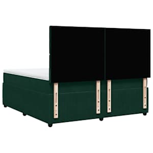 Box spring postel s matrací tmavě zelená 180x200 cm samet - obrázek 6