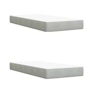 Box spring postel s matrací světle šedá 200x200 cm samet - obrázek 10