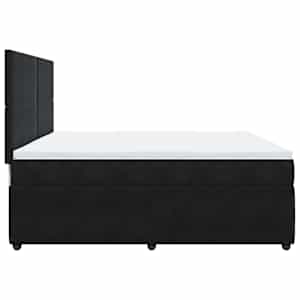 Box spring postel s matrací černá 200x200 cm samet - obrázek 5