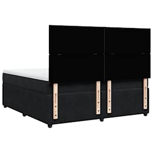 Box spring postel s matrací černá 200x200 cm samet - obrázek 6