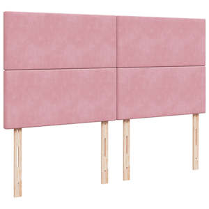 Box spring postel s matrací růžová 200x200 cm samet - obrázek 7