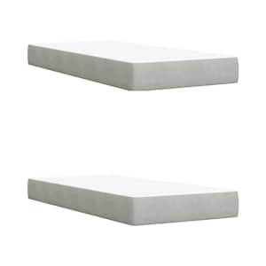 Box spring postel s matrací světle šedá 200x200 cm samet - obrázek 10