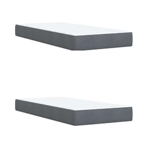 Box spring postel s matrací tmavě šedá 200x200 cm samet - obrázek 10