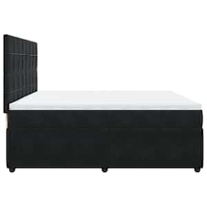 Box spring postel s matrací černá 200x200 cm samet - obrázek 5