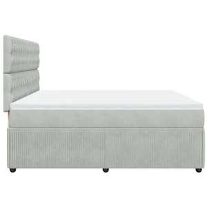 Box spring postel s matrací světle šedá 200x200 cm samet - obrázek 5