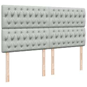 Box spring postel s matrací světle šedá 200x200 cm samet - obrázek 7