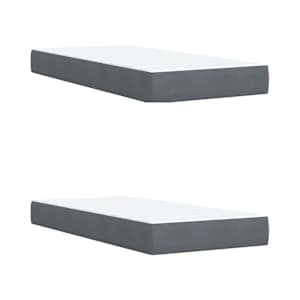 Box spring postel s matrací tmavě šedá 200x200 cm samet - obrázek 10