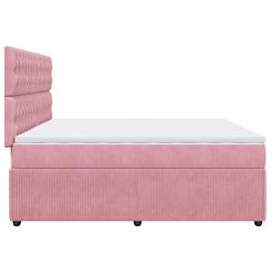 Box spring postel s matrací růžová 200x200 cm samet - obrázek 5