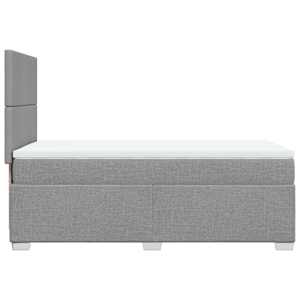 Box spring postel s matrací světle šedá 80 x 200 cm textil - obrázek 11