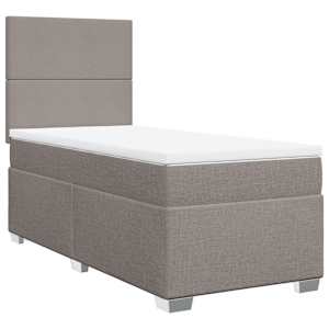 Box spring postel s matrací taupe 80x200 cm textil - obrázek 3