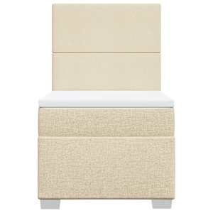 Box spring postel s matrací krémová 80 x 200 cm textil - obrázek 6