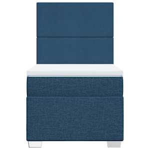 Box spring postel s matrací modrá 80x200 cm textil - obrázek 6