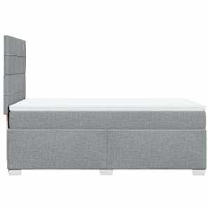 Box spring postel s matrací světle šedá 80 x 200 cm textil - obrázek 11