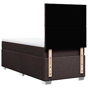 Box spring postel s matrací tmavě hnědá 80x200 cm textil - obrázek 12