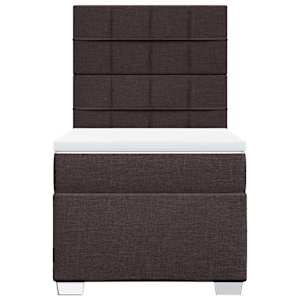 Box spring postel s matrací tmavě hnědá 80x200 cm textil - obrázek 6