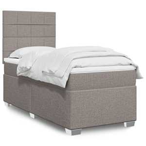Box spring postelja z vzmetnico taupe 80x200 cm blago