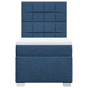 Box spring postel s matrací modrá 80x200 cm textil - obrázek 6