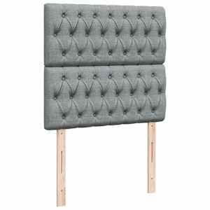 Box spring postel s matrací světle šedá 80 x 200 cm textil - obrázek 7