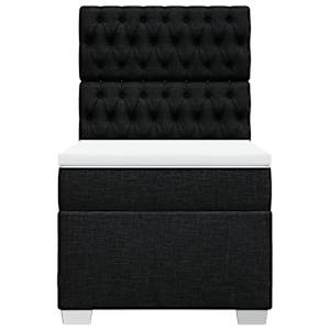 Box spring postel s matrací černá 80 x 200 cm textil - obrázek 6