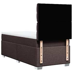 Box spring postel s matrací tmavě hnědá 80x200 cm textil - obrázek 12