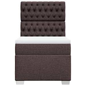 Box spring postel s matrací tmavě hnědá 80x200 cm textil - obrázek 6