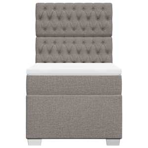 Box spring postel s matrací taupe 80x200 cm textil - obrázek 6